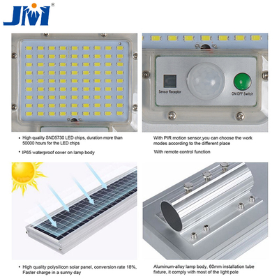 150w Ip66 Led Solar Integrated Lamp Square 3 Heads 900x220x50mm