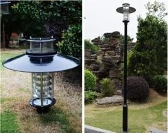 Lampu Tiang Taman LED Luar Aluminium E27 IP65 550mmx550mm