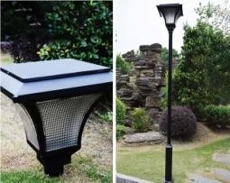 Courtyard Outdoor LED Garden Pole Lights rumput 450mmx390mm E27 Diganti