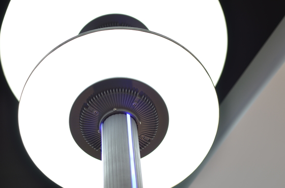 IP65 Dua Lampu Halaman Aluminium Berbentuk Lingkaran, Dua Sumber Cahaya Dengan Strip Lampu